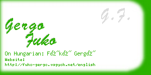 gergo fuko business card